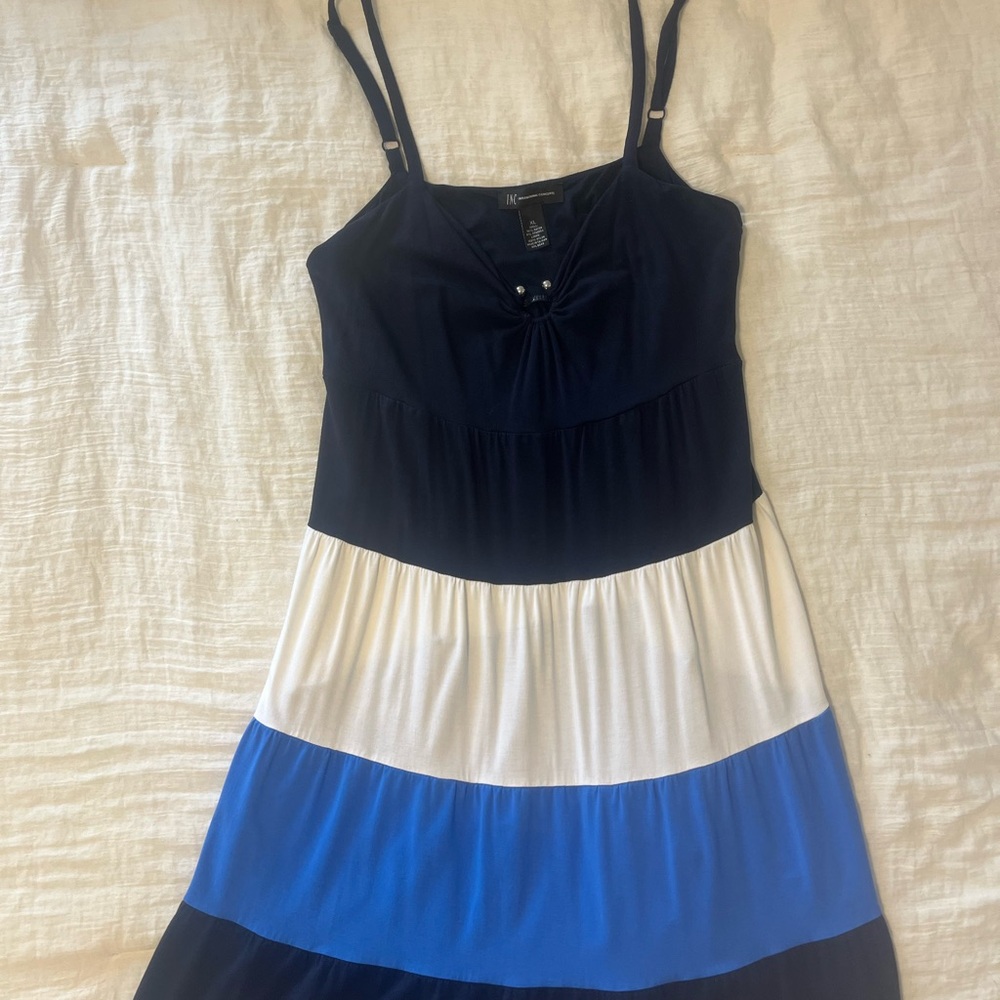 White and Blue Striped Dress